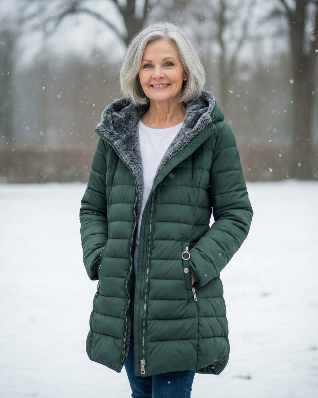 Elena – Gefütterte Winterjacke mit Kapuze