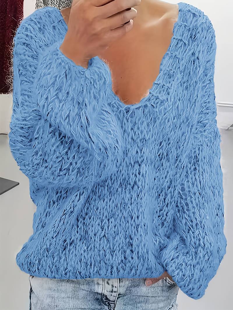 Noa – Strickpullover mit V-Ausschnitt